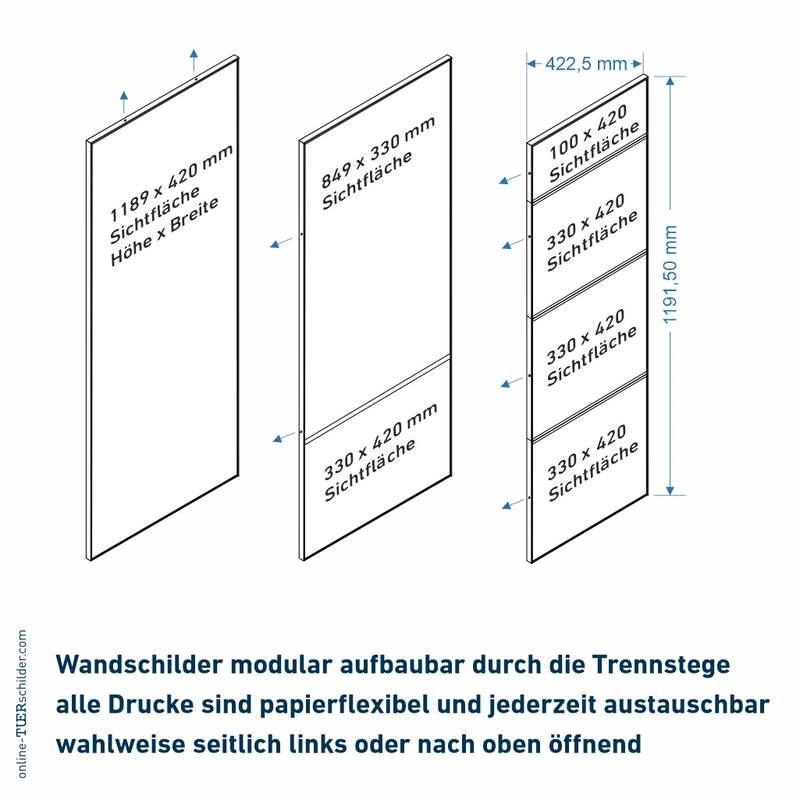 Orientierungstafel für Ihr Büro System Sylt - Wandbefestigung 2