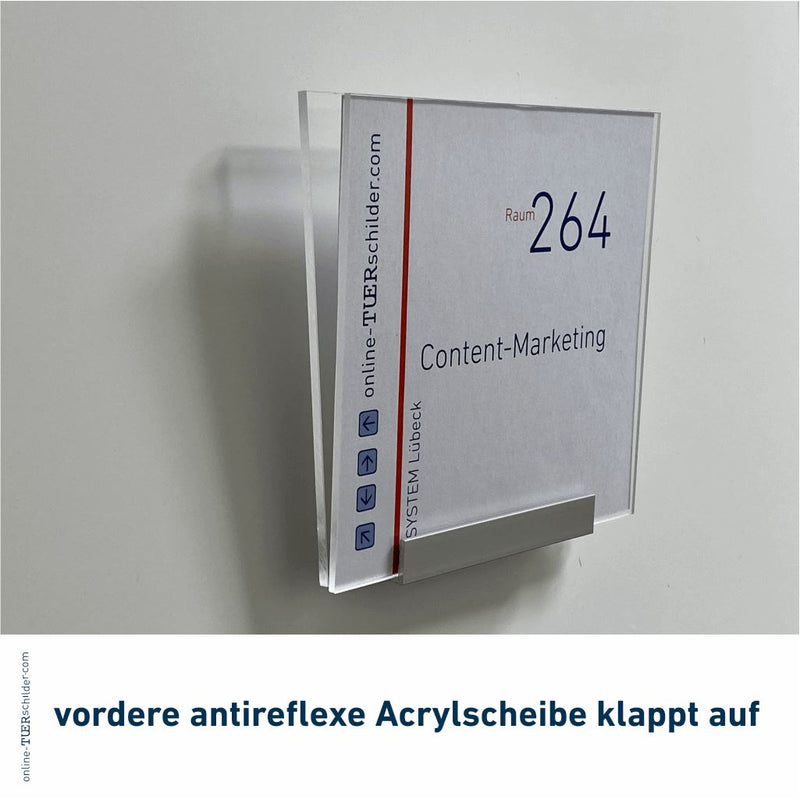 Türschilder Lübeck für Ihr Büro - mit Scheiben aus Acrylglas in verschiedenen Farben 8