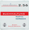 Staffel Elegantes Türschilder aus Glas mit 2 Haltern aus Edelstahl WA 15/25 mm
