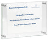 Namensschild - Infoträger aus Glas mit einer Fingermulde - Türschilder