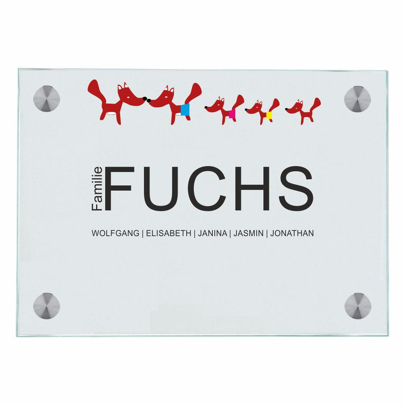 Haustürschilder Fuchs 1