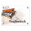 Haustürschilder Background Piano personalisiert