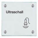 Praxisschild aus Glas Ultraschall 2