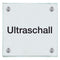 Praxisschild aus Glas Ultraschall 5