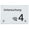 Praxisschilder aus Glas Untersuchung 4 9