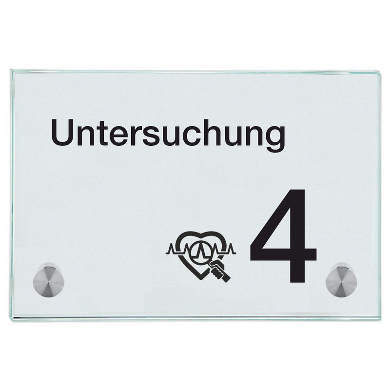 Praxisschilder aus Glas Untersuchung 4 9