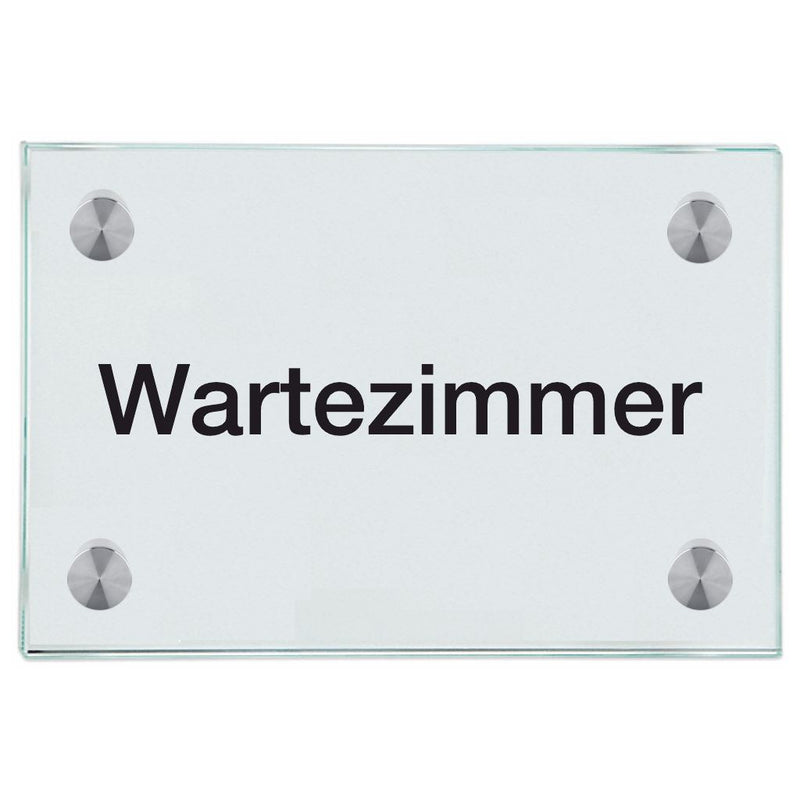 Praxisschild aus Glas Wartezimmer Praxisschild aus 3