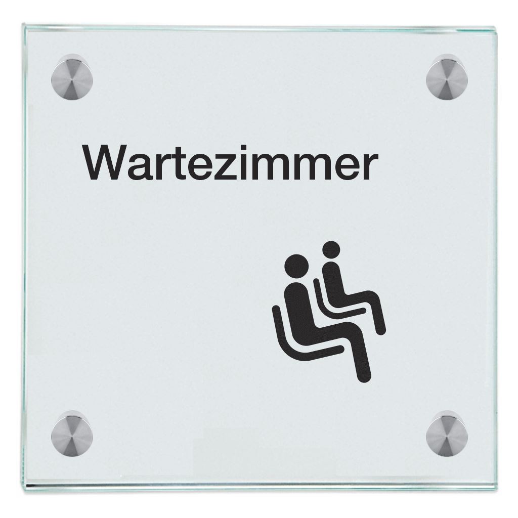 Praxisschild aus Glas Wartezimmer Praxisschild aus 1