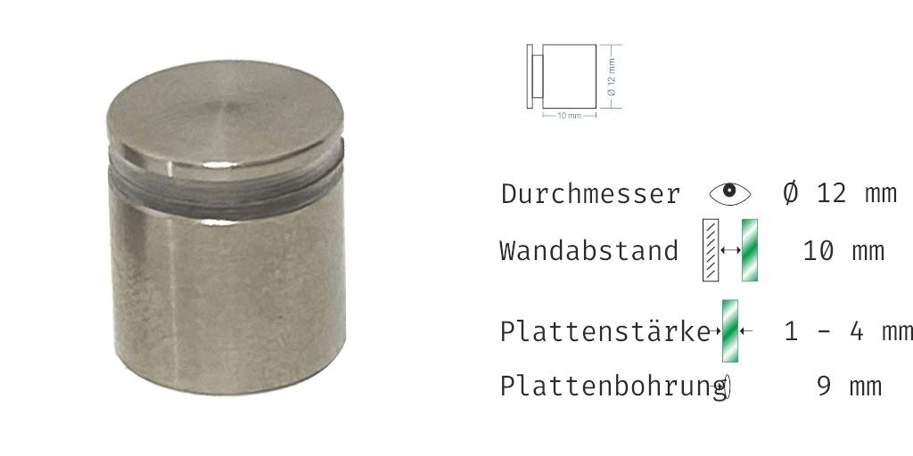 Abstandshalter Wiemerstedt zum Schrauben - Ø 12 mm WA: 10 / 12 mm 3