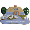 Familienschild aus Keramik Motiv Drei Gänse Größe 20,5 x 12,5 cm (BxH)personalisiert