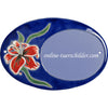 Familienschild aus Keramik Lilie weiß rot Größe 20,5 x 14 cm (BxH) personalisiert
