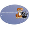 Türschild aus Keramik Hund und Katze personalisiert Türschild Keramik  Hellblau 