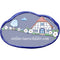 Türschild aus Keramik Fachwerkhaus personalisiert Keramikschild online-tuerschilder.com Hellblau 
