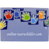 Familienschild aus Keramik Händemeer schwarz Größe 15 x 10,5 cm (BxH) personalisiert