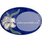 Türschild aus Keramik Lilie weiß violett personalisiert Türschild Keramik Lilie weiß  Hellblau 