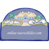 Familienschild aus Keramik Gänse und Schafe Größe 23,5 x 17 cm (BxH) personalisiert