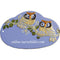 Türschild aus Keramik Nest und zwei Eulen personalisiert Keramikschild  Hellblau 