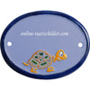 Keramikschild Motiv Schildkröte Größe 9,5 x 7,5 cm (BxH) personalisiert