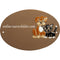 Türschild aus Keramik Hund und Katze personalisiert Türschild Keramik  Braun 