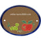 Türschild aus Keramik Wurm und Apfel personalisiert Türschild Keramik  Braun 