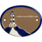 Türschild aus Keramik Leuchtturm schwarz-weiß personalisiert online-tuerschilder.com Braun 
