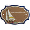 Türschild aus Keramik Ein Segelboot personalisiert Keramikschild Ein Segelboot  Braun 