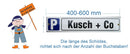 Email Parkplatzschild bis zu 20 Buchstaben - Emailleschilder personalisiert 2