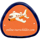 Türschild aus Keramik Flugzeug personalisiert Türschild Keramik Flugzeug  Terracotta 