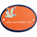 Türschild aus Keramik Eine fliegende Möwe personalisiert Türschild Keramik  Terracotta 