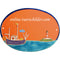 Türschild aus Keramik Fischkutter und Leuchtturm personalisiert online-tuerschilder.com Terracotta 