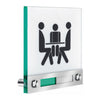 Frei Besetzt Schilder aus Glas - Schild mit 2 Haltern