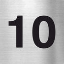 Piktogramm mit der Zahl 10 aus Edelstahl Piktogramme Zahl 10 online-tuerschilder.com 70x70mm 