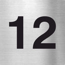 Piktogramm mit der Zahl 12 aus Edelstahl Piktogramme Zahl 12 online-tuerschilder.com 70x70mm 